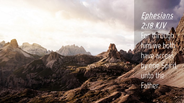 Picture 04 - Ephesians 2:18 KJV Desktop Wallpaper - For through him we both have access by one Spirit - Desktop Bible Verse Wallpaper