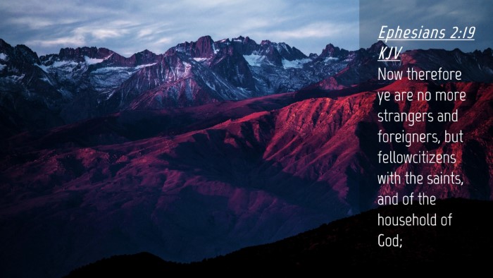 Picture 04 - Ephesians 2:19 KJV Desktop Wallpaper - Now therefore ye are no more strangers and - Desktop Bible Verse Wallpaper