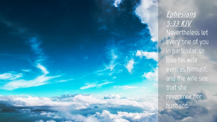 Picture 04 - Ephesians 5:33 KJV Desktop Wallpaper - Nevertheless let every one of you in particular - Desktop Bible Verse Wallpaper