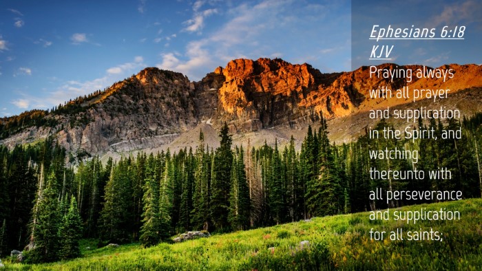 Picture 04 - Ephesians 6:18 KJV Desktop Wallpaper - Praying always with all prayer and supplication - Desktop Bible Verse Wallpaper
