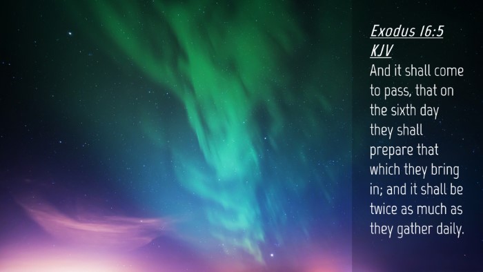 Picture 04 - Exodus 16:5 KJV Desktop Wallpaper - And it shall come to pass, that on the sixth day - Desktop Bible Verse Wallpaper