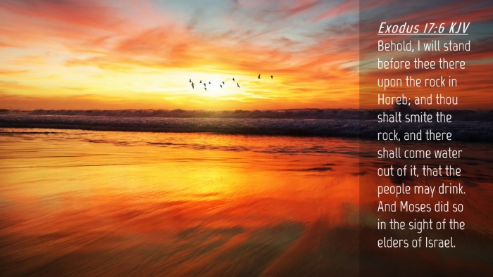 Picture 04 - Exodus 17:6 KJV Desktop Wallpaper - Behold, I will stand before thee there upon the - Desktop Bible Verse Wallpaper