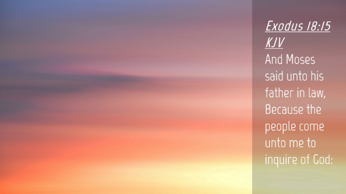 Picture 04 - Exodus 18:15 KJV Desktop Wallpaper - And Moses said unto his father in law, Because - Desktop Bible Verse Wallpaper