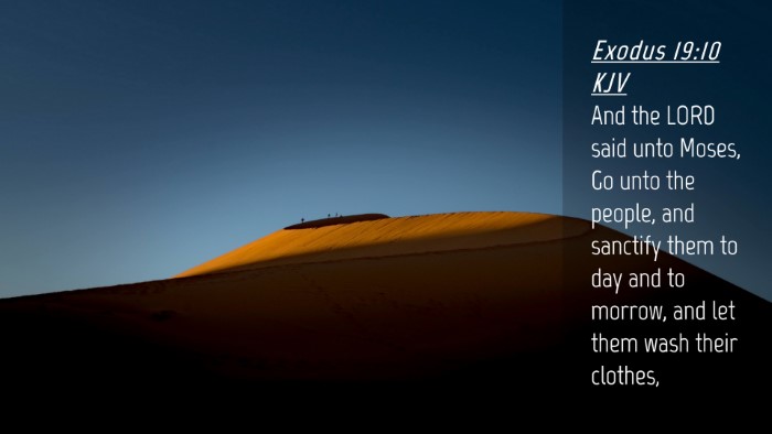 Picture 04 - Exodus 19:10 KJV Desktop Wallpaper - And the LORD said unto Moses, Go unto the people, - Desktop Bible Verse Wallpaper