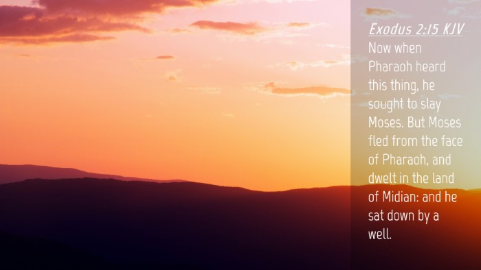 Picture 04 - Exodus 2:15 KJV Desktop Wallpaper - Now when Pharaoh heard this thing, he sought to - Desktop Bible Verse Wallpaper