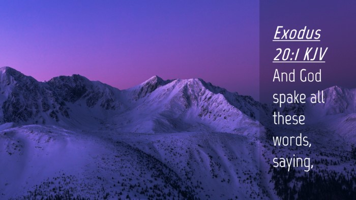 Picture 04 - Exodus 20:1 KJV Desktop Wallpaper - And God spake all these words, - Desktop Bible Verse Wallpaper