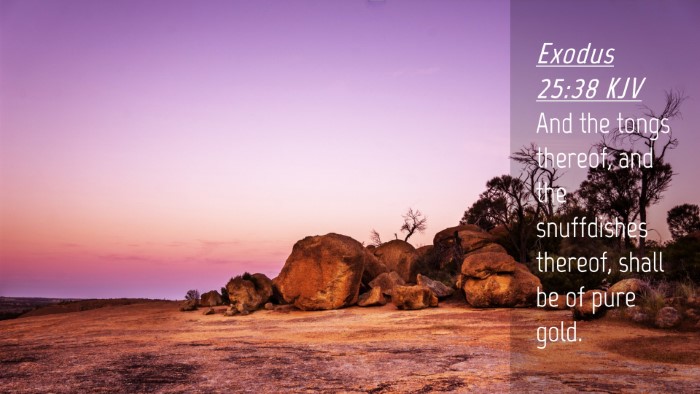 Picture 04 - Exodus 25:38 KJV Desktop Wallpaper - And the tongs thereof, and the snuffdishes - Desktop Bible Verse Wallpaper