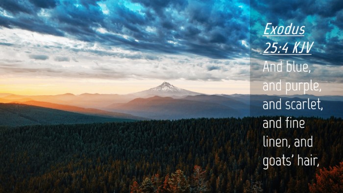 Picture 04 - Exodus 25:4 KJV Desktop Wallpaper - And blue, and purple, and scarlet, and fine - Desktop Bible Verse Wallpaper
