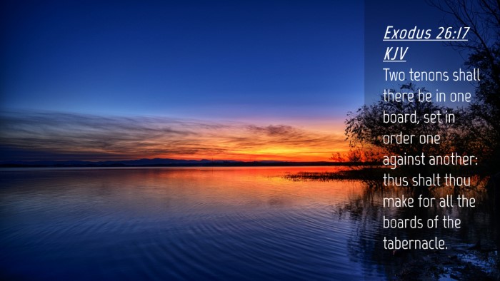 Picture 04 - Exodus 26:17 KJV Desktop Wallpaper - Two tenons shall there be in one board, set in - Desktop Bible Verse Wallpaper