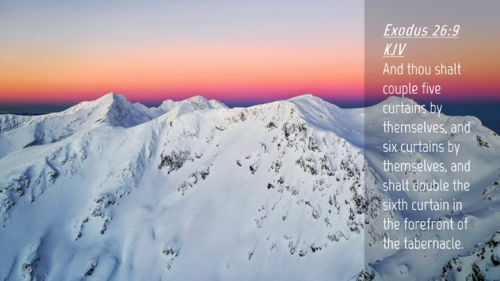 Picture 04 - Exodus 26:9 KJV Desktop Wallpaper - And thou shalt couple five curtains by - Desktop Bible Verse Wallpaper