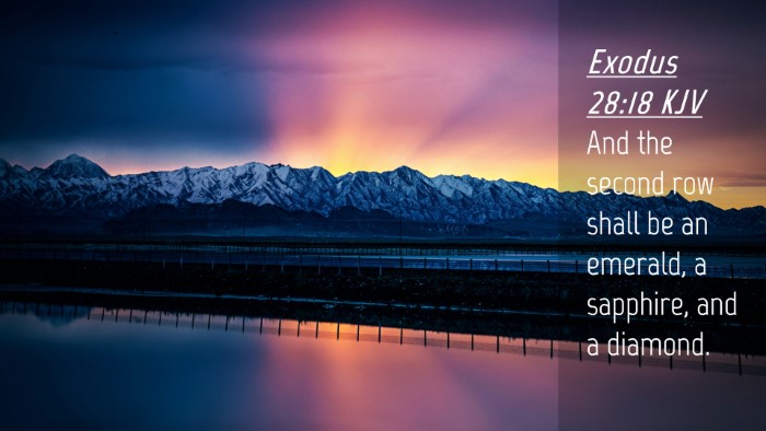Picture 04 - Exodus 28:18 KJV Desktop Wallpaper - And the second row shall be an emerald, a - Desktop Bible Verse Wallpaper