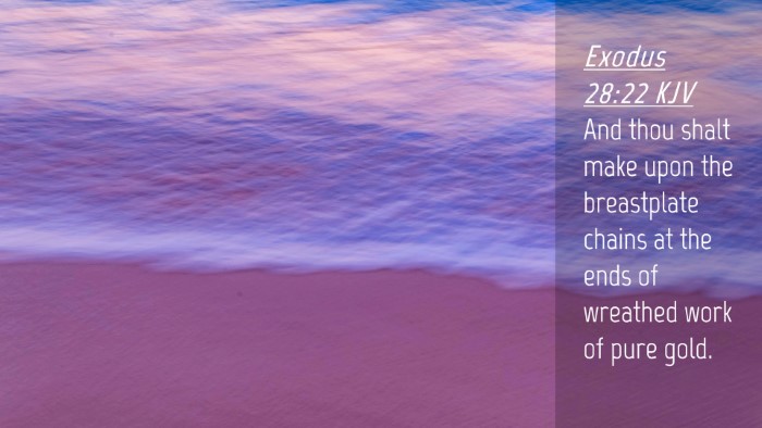 Picture 04 - Exodus 28:22 KJV Desktop Wallpaper - And thou shalt make upon the breastplate chains - Desktop Bible Verse Wallpaper