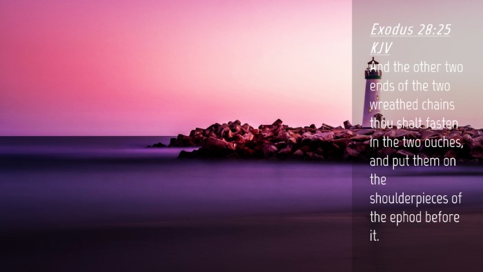 Picture 04 - Exodus 28:25 KJV Desktop Wallpaper - And the other two ends of the two wreathed chains - Desktop Bible Verse Wallpaper