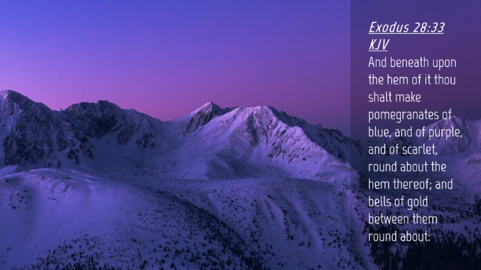 Picture 04 - Exodus 28:33 KJV Desktop Wallpaper - And beneath upon the hem of it thou shalt make - Desktop Bible Verse Wallpaper