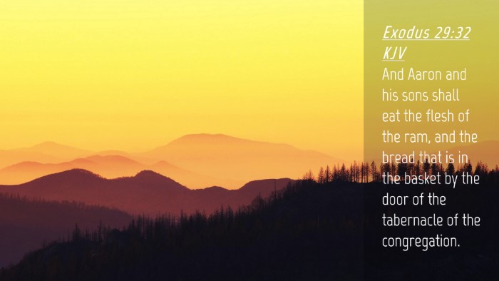 Picture 04 - Exodus 29:32 KJV Desktop Wallpaper - And Aaron and his sons shall eat the flesh of the - Desktop Bible Verse Wallpaper