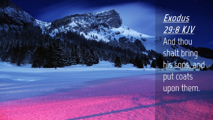 Picture 04 - Exodus 29:8 KJV Desktop Wallpaper - And thou shalt bring his sons, and put coats upon - Desktop Bible Verse Wallpaper