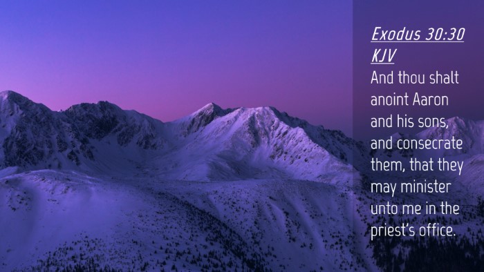 Picture 04 - Exodus 30:30 KJV Desktop Wallpaper - And thou shalt anoint Aaron and his sons, and - Desktop Bible Verse Wallpaper