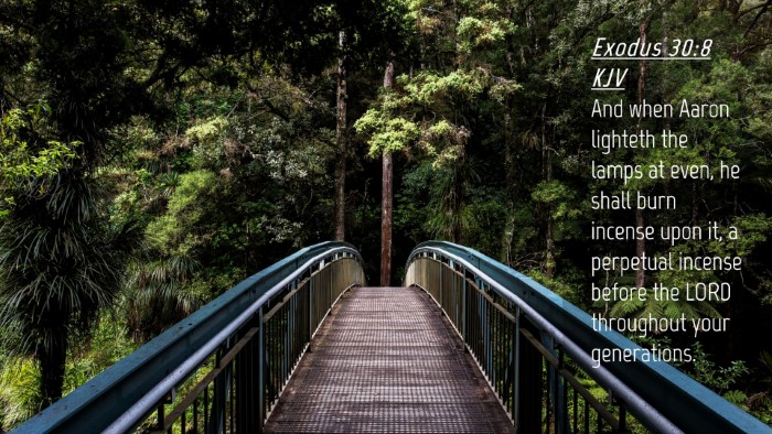 Picture 04 - Exodus 30:8 KJV Desktop Wallpaper - And when Aaron lighteth the lamps at even, he - Desktop Bible Verse Wallpaper