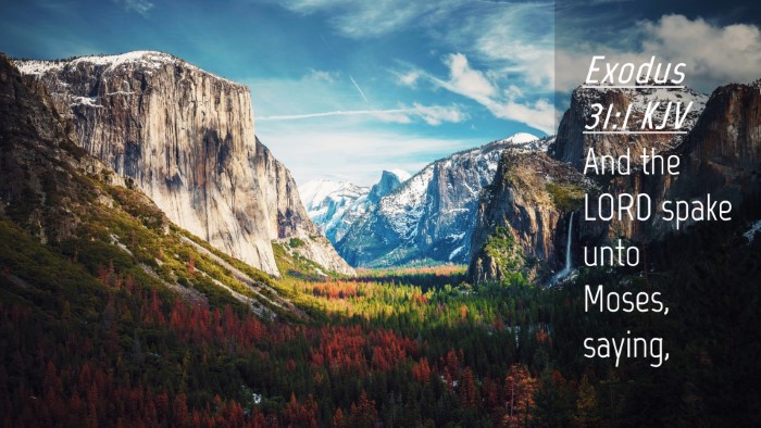 Picture 04 - Exodus 31:1 KJV Desktop Wallpaper - And the LORD spake unto Moses, - Desktop Bible Verse Wallpaper