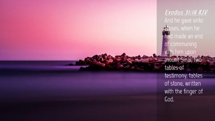 Picture 04 - Exodus 31:18 KJV Desktop Wallpaper - And he gave unto Moses, when he had made an end - Desktop Bible Verse Wallpaper