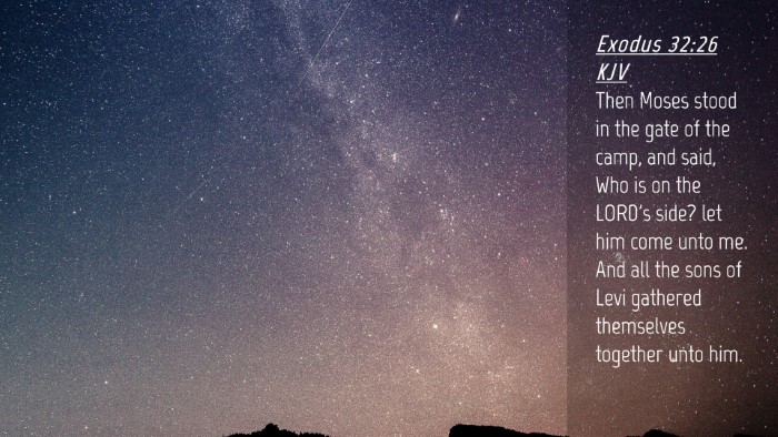 Picture 04 - Exodus 32:26 KJV Desktop Wallpaper - Then Moses stood in the gate of the camp, and - Desktop Bible Verse Wallpaper