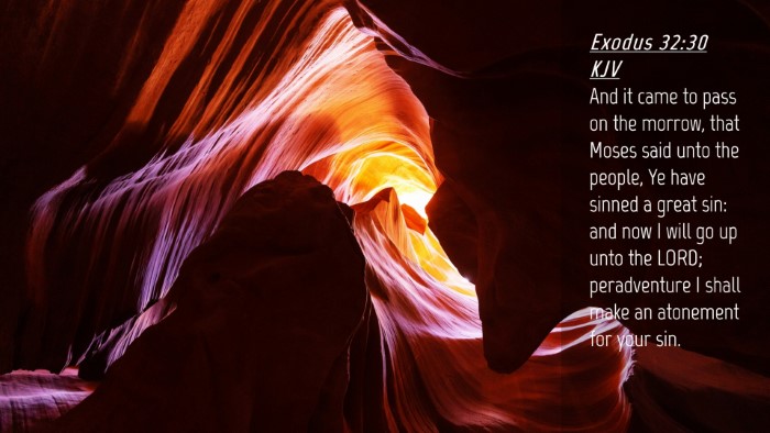 Picture 04 - Exodus 32:30 KJV Desktop Wallpaper - And it came to pass on the morrow, that Moses - Desktop Bible Verse Wallpaper