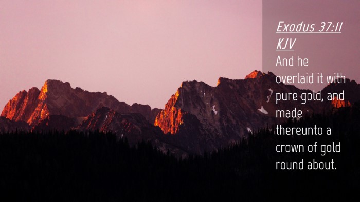 Picture 04 - Exodus 37:11 KJV Desktop Wallpaper - And he overlaid it with pure gold, and made - Desktop Bible Verse Wallpaper