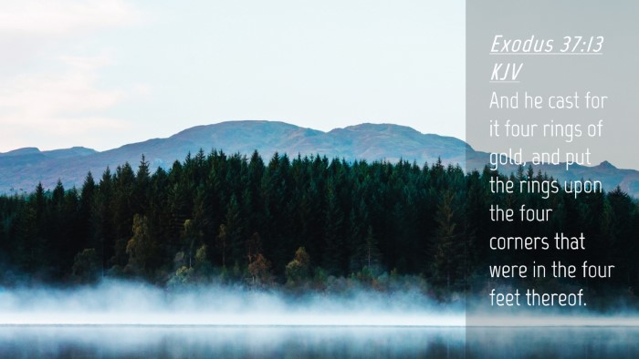 Picture 04 - Exodus 37:13 KJV Desktop Wallpaper - And he cast for it four rings of gold, and put - Desktop Bible Verse Wallpaper