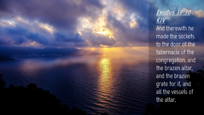 Picture 04 - Exodus 38:30 KJV Desktop Wallpaper - And therewith he made the sockets to the door of - Desktop Bible Verse Wallpaper
