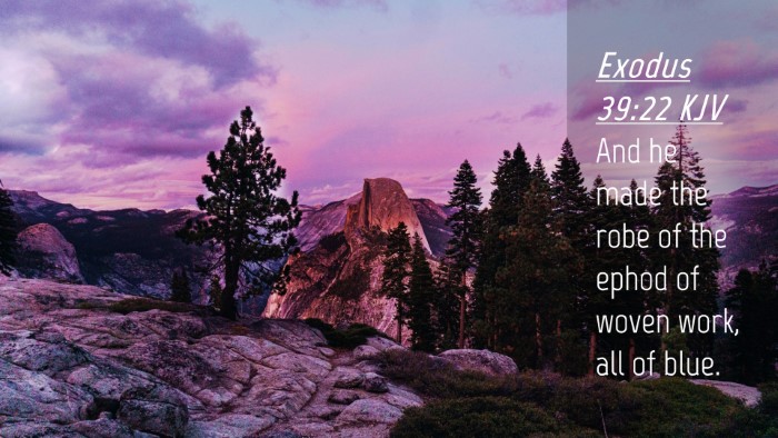 Picture 04 - Exodus 39:22 KJV Desktop Wallpaper - And he made the robe of the ephod of woven work, - Desktop Bible Verse Wallpaper