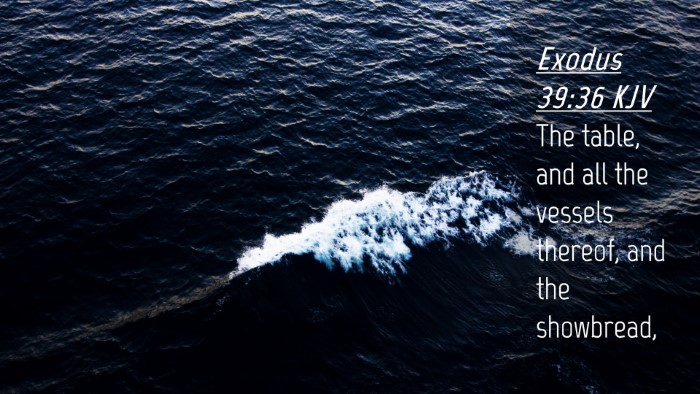 Picture 04 - Exodus 39:36 KJV Desktop Wallpaper - The table, and all the vessels thereof, and the - Desktop Bible Verse Wallpaper