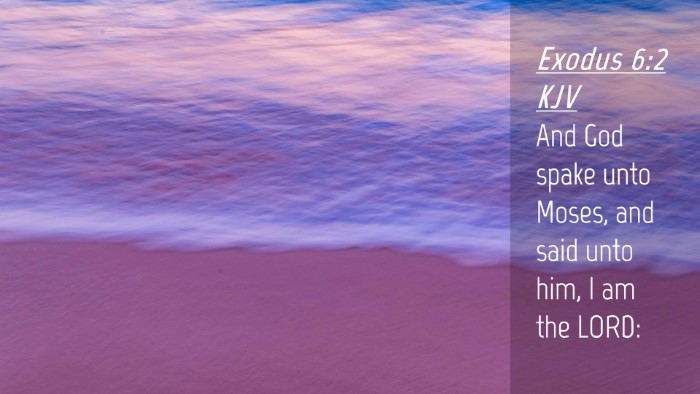 Picture 04 - Exodus 6:2 KJV Desktop Wallpaper - And God spake unto Moses, and said unto him, I am - Desktop Bible Verse Wallpaper
