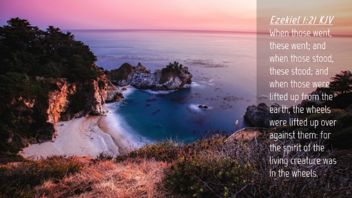 Picture 04 - Ezekiel 1:21 KJV Desktop Wallpaper - When those went, these went; and when those - Desktop Bible Verse Wallpaper