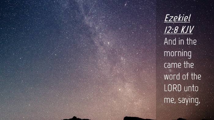 Picture 04 - Ezekiel 12:8 KJV Desktop Wallpaper - And in the morning came the word of the LORD unto - Desktop Bible Verse Wallpaper