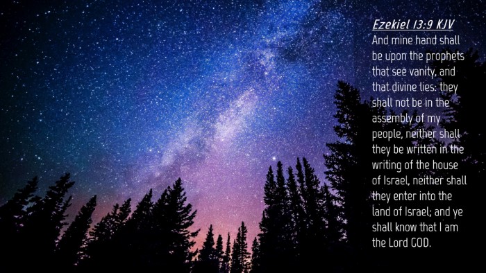 Picture 04 - Ezekiel 13:9 KJV Desktop Wallpaper - And mine hand shall be upon the prophets that see - Desktop Bible Verse Wallpaper