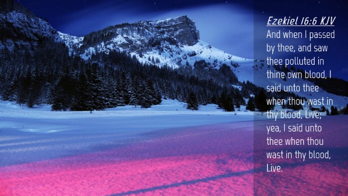 Picture 04 - Ezekiel 16:6 KJV Desktop Wallpaper - And when I passed by thee, and saw thee polluted - Desktop Bible Verse Wallpaper