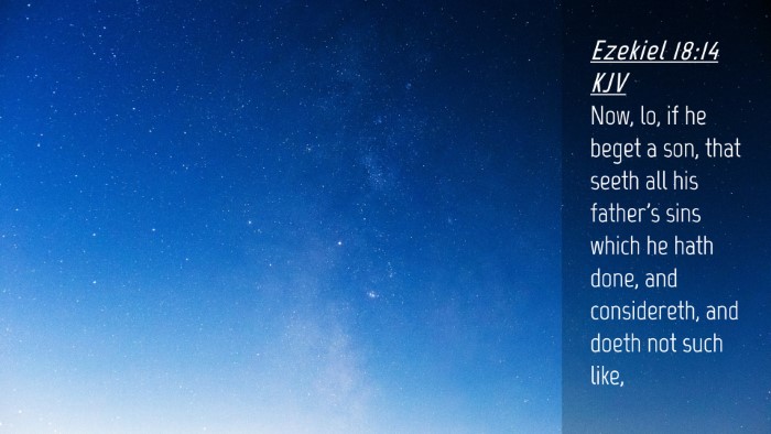 Picture 04 - Ezekiel 18:14 KJV Desktop Wallpaper - Now, lo, if he beget a son, that seeth all his - Desktop Bible Verse Wallpaper