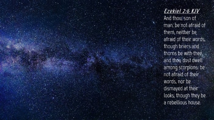 Picture 04 - Ezekiel 2:6 KJV Desktop Wallpaper - And thou, son of man, be not afraid of them, - Desktop Bible Verse Wallpaper