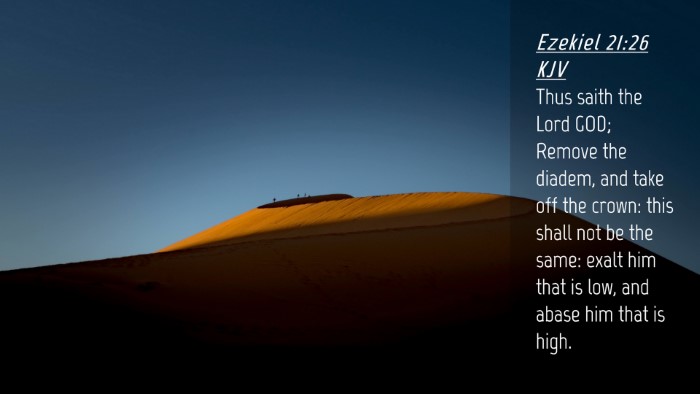 Picture 04 - Ezekiel 21:26 KJV Desktop Wallpaper - Thus saith the Lord GOD; Remove the diadem, and - Desktop Bible Verse Wallpaper
