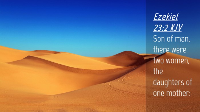 Picture 04 - Ezekiel 23:2 KJV Desktop Wallpaper - Son of man, there were two women, the daughters - Desktop Bible Verse Wallpaper