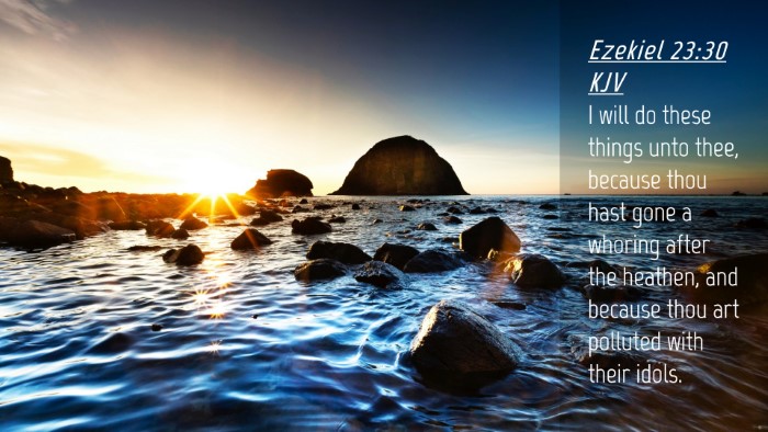 Picture 04 - Ezekiel 23:30 KJV Desktop Wallpaper - I will do these things unto thee, because thou - Desktop Bible Verse Wallpaper