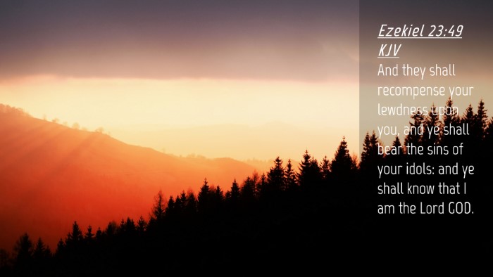 Picture 04 - Ezekiel 23:49 KJV Desktop Wallpaper - And they shall recompense your lewdness upon you, - Desktop Bible Verse Wallpaper