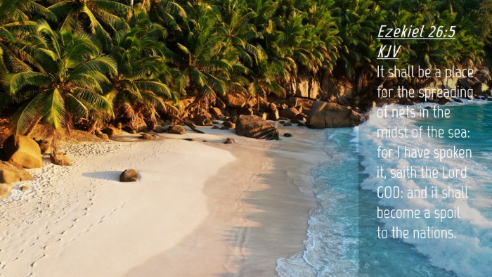 Picture 04 - Ezekiel 26:5 KJV Desktop Wallpaper - It shall be a place for the spreading of nets in - Desktop Bible Verse Wallpaper