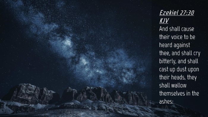 Picture 04 - Ezekiel 27:30 KJV Desktop Wallpaper - And shall cause their voice to be heard against - Desktop Bible Verse Wallpaper