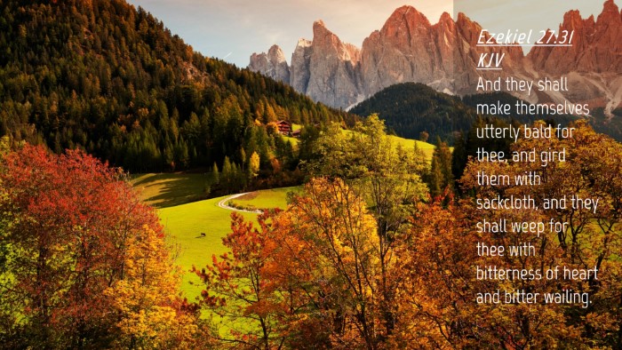 Picture 04 - Ezekiel 27:31 KJV Desktop Wallpaper - And they shall make themselves utterly bald for - Desktop Bible Verse Wallpaper