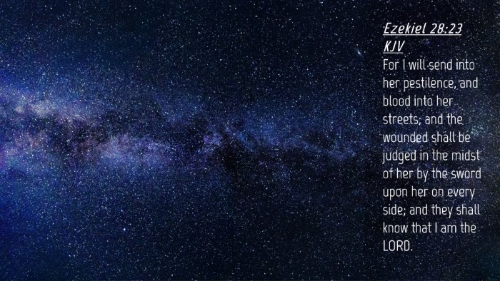 Picture 04 - Ezekiel 28:23 KJV Desktop Wallpaper - For I will send into her pestilence, and blood - Desktop Bible Verse Wallpaper