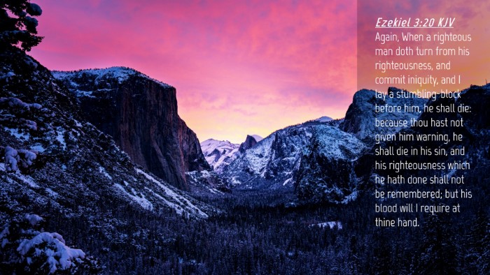 Picture 04 - Ezekiel 3:20 KJV Desktop Wallpaper - Again, When a righteous man doth turn from his - Desktop Bible Verse Wallpaper