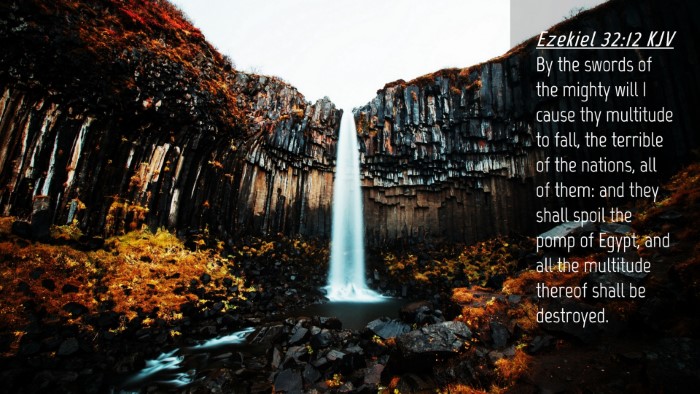 Picture 04 - Ezekiel 32:12 KJV Desktop Wallpaper - By the swords of the mighty will I cause thy - Desktop Bible Verse Wallpaper