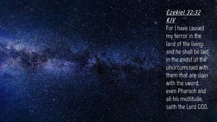 Picture 04 - Ezekiel 32:32 KJV Desktop Wallpaper - For I have caused my terror in the land of the - Desktop Bible Verse Wallpaper