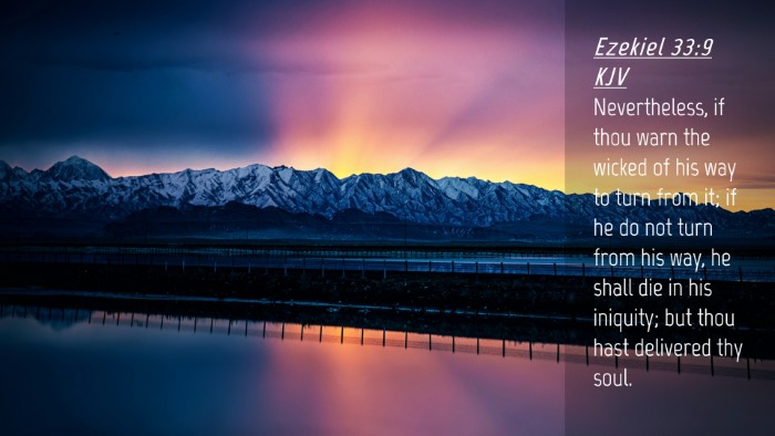 Picture 04 - Ezekiel 33:9 KJV Desktop Wallpaper - Nevertheless, if thou warn the wicked of his way - Desktop Bible Verse Wallpaper